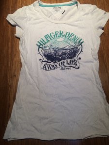 Bluzka koszulka TOMMY HILFIGER biała damska XS