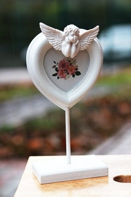 Ramka na zdjęcie serduszko aniołek chrzest komunia