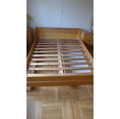 Rama łóżka podwójnego 2x80cm +szuflada - stan db