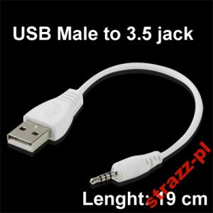 KABEL ADAPTER USB to MINI 3.5 mm JACK CZARNY!!