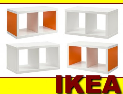 IKEA regał EXPEDIT KALLAX 42x77 biały 2kolory - 6036586492 - oficjalne  archiwum Allegro
