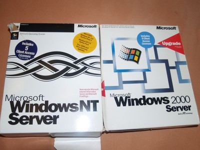 Windows NT4 Serwer + Upgrade Windows 2000 Serwer.