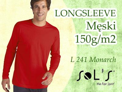 SOLS Męski T-Shirt Monarch-długi rękaw -XL