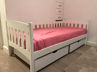 Łóżko drewniane z szufladami/180x80cm