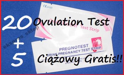 Testy OWULACYJNE owulacyjny 20 szt+ 5 test ciążowy