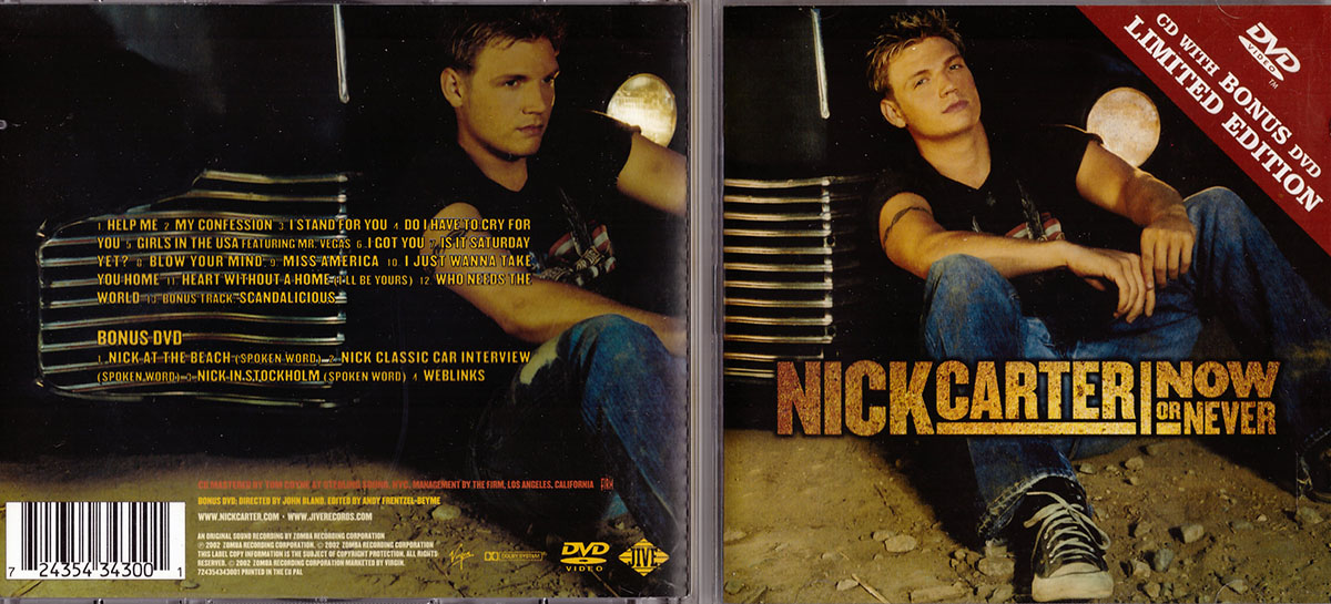 NICK CARTER - NOW OR NEVER - LIMITED - CD+DVD