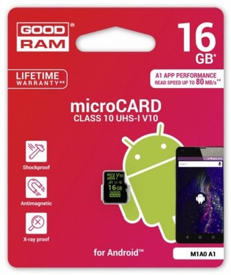 GOODRAM microSD 16GB CL10 UHS-I Android