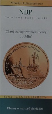[220] Folder okręt transportowo-minowy Lublin