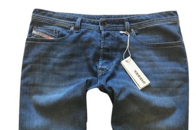 DIESEL BUSTER  niebieskie jeansy extra W 36 L 30