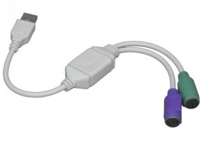 Przejściówka adapter z USB na 2x PS/2 20cm