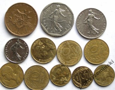 Francja. Zestaw monet (3)