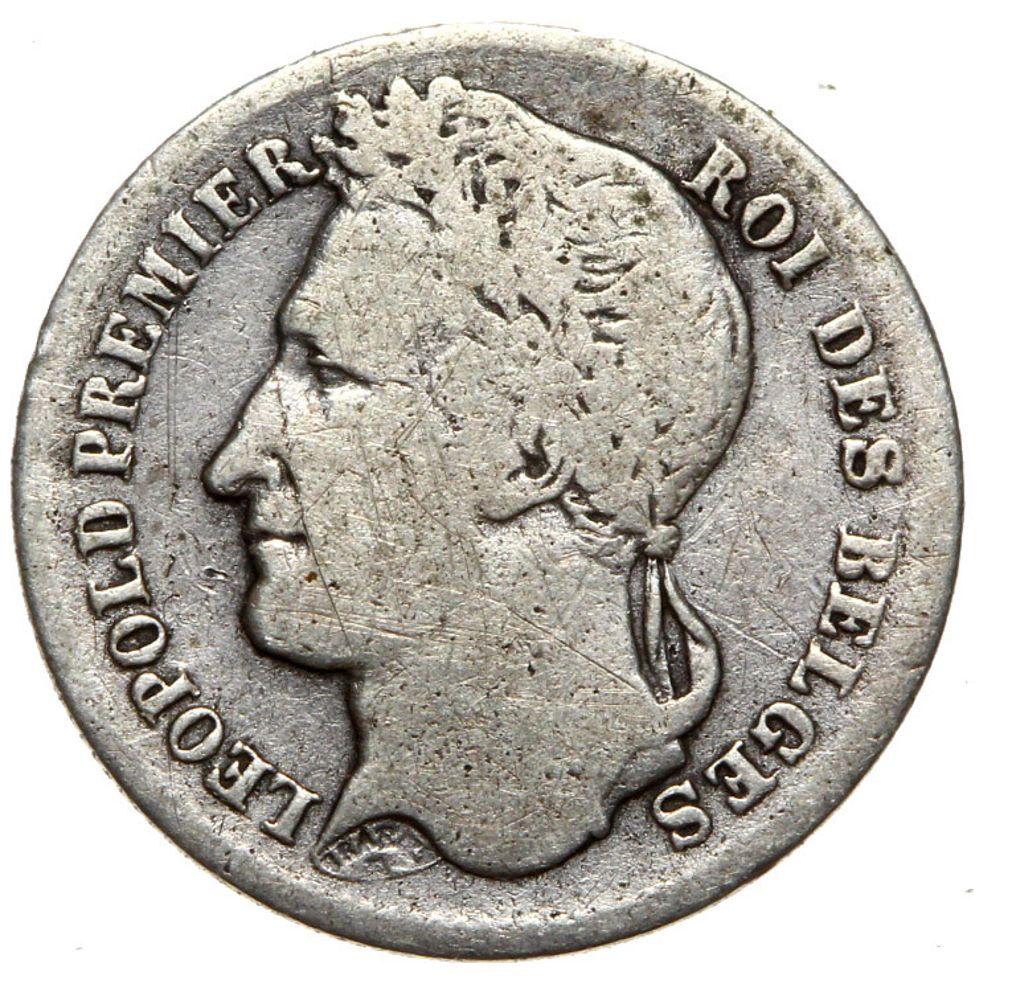 Belgia - moneta - 1/4 Franka 1834 - SREBRO