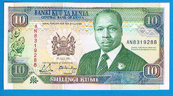 Kenia 10 shilingi 1991 P. 24c stan 1-*