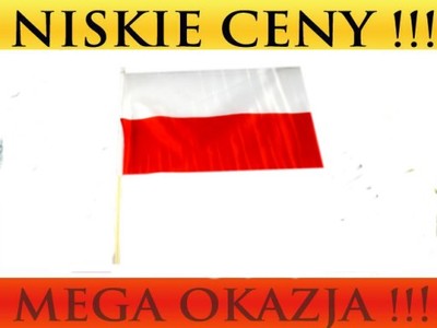 FLAGA POLSKI SAMOCHODOWA 40 CM NAJTANIEJ !!!