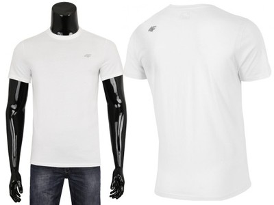 4F T-SHIRT Koszulka MĘSKA BAWEŁNIANA BIAŁA 3XL