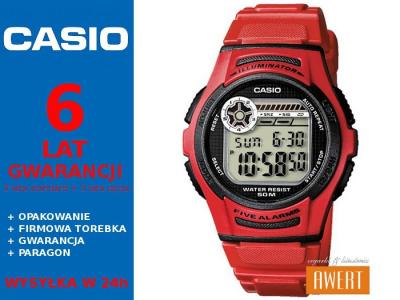 Czerwony zegarek sportowy CASIO W-213 -4A od AWERT