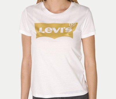 T-shirt Damski LEVI&apos;S Biały-złoty M - 6924765989 - oficjalne archiwum  Allegro