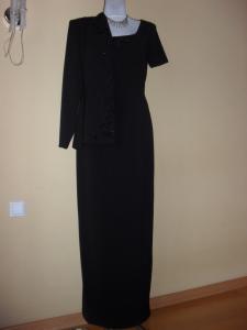 4002 BEST kostium bajeczny suknia Maxi  czarny r44