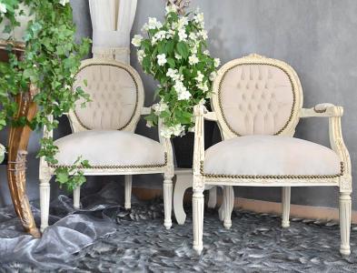 521 Fotel biały Maria Antonina - ANTYKI24