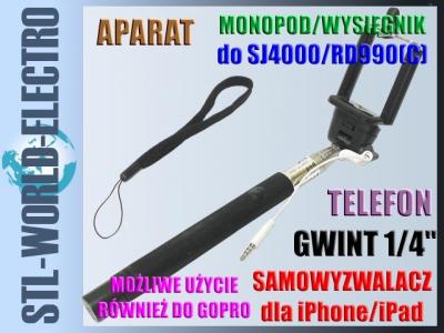 MONOPOD UCHWYT WYSIĘGNIK SELFIE iPhone SAMSUNG