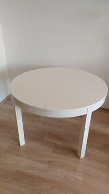 Stół BJURSTA Ikea - okrągły rozkładany biały - 6927590896 ...