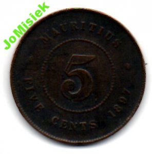 Mauritius 5 Centów 1897 [3997-3998]
