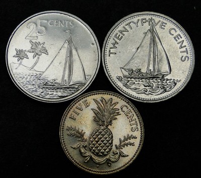 1975,1981,2007 Bahamy 5,25 centów