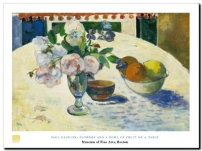 Flowers And A Bowl - plakat obraz 80x60cm /MFA098