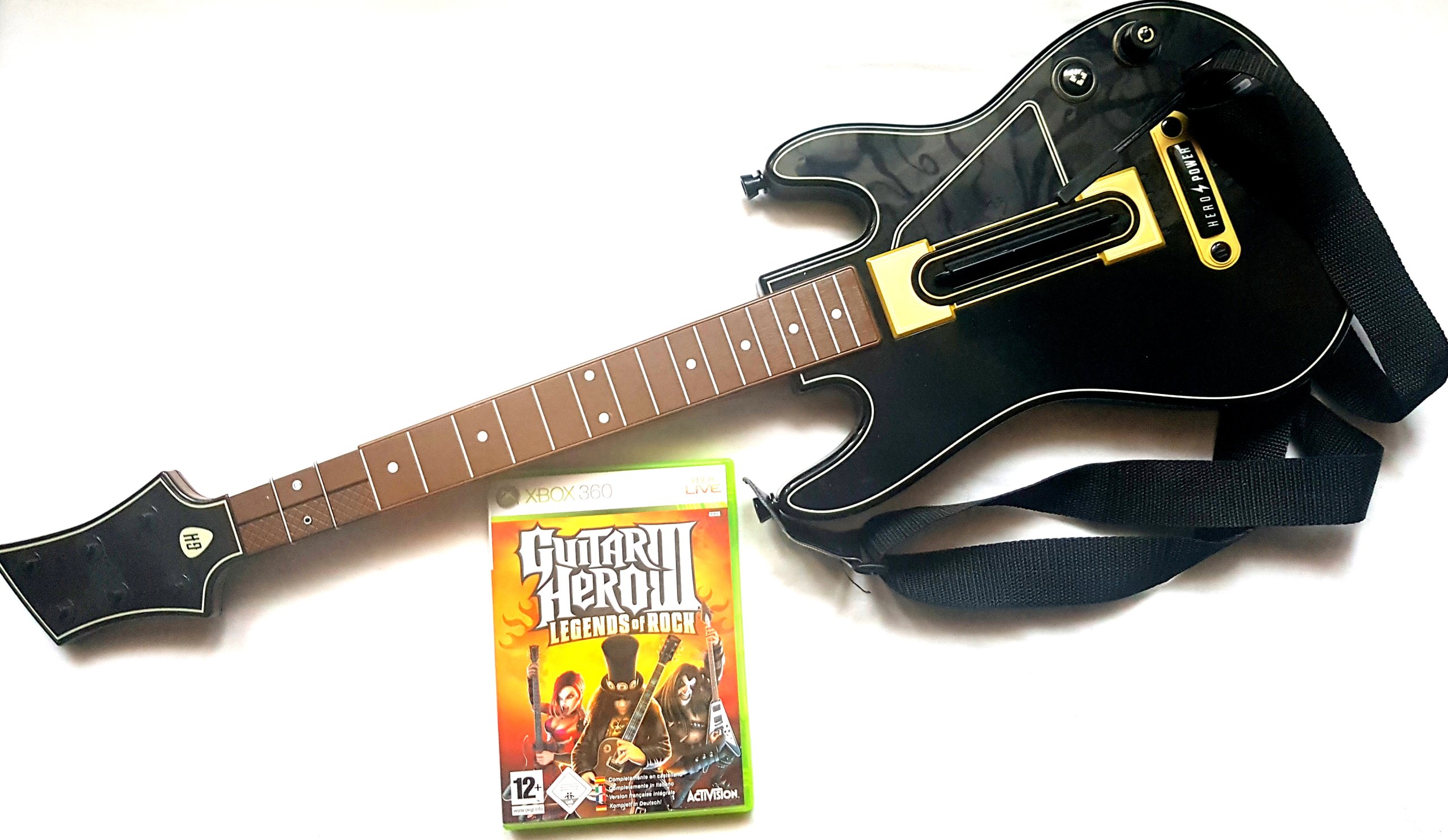 Bezprzewodowa Gitara Guitar Hero + gra Xbox 360 - 7042859187 - oficjalne  archiwum Allegro