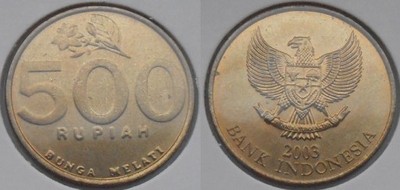 2003r. - Indonezja - 500 Rupii