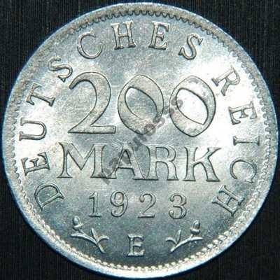 200 Mark 1923 E - menniczy egzemplarz - 6695864210 - oficjalne archiwum  Allegro