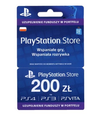 Doładowanie PlayStation Store 200 zł AUTOMAT 24h