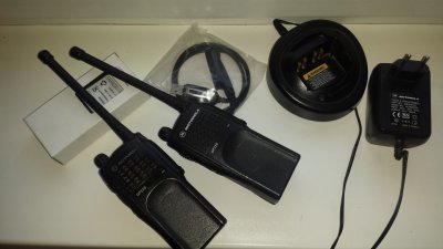 2x Motorola GP320 VHF+ładowarka+bateria+progr.
