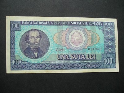 Rumunia - 100 lei - 1966 rok   ***