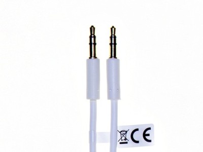Kabel audio wtyk mini jack 3,5mm 0,5m SLIM AUX