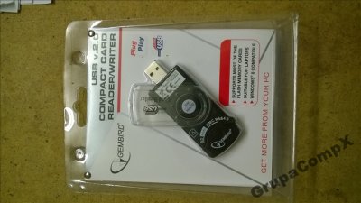 Czytnik kart Gembird Pendrive SIM/SD/MMC/MS Black