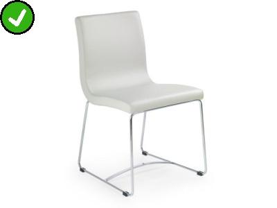 Krzesło metalowe K152 j.szary eco skóra K-152