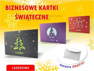 LASEROWE KARTKI ŚWIĄTECZNE DLA FIRM +KOPERTA /ZSPO