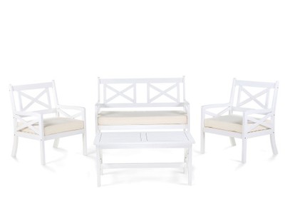 Meble ogrodowe stół 100 cm ławka 2 krzesła BALTIC