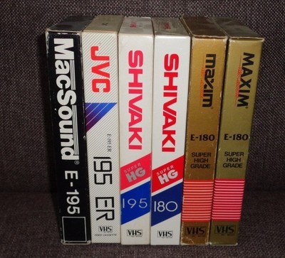 KASETY VHS - komplet 6 sztuk