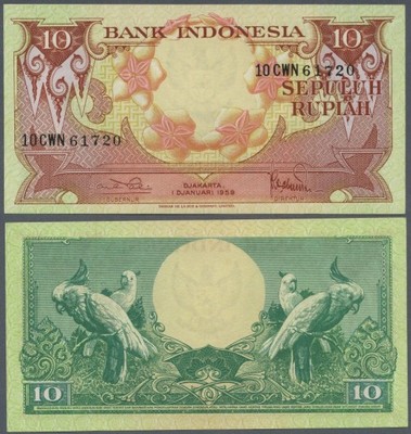 ### INDONEZJA - P66 - 1959 - 10 RUPII