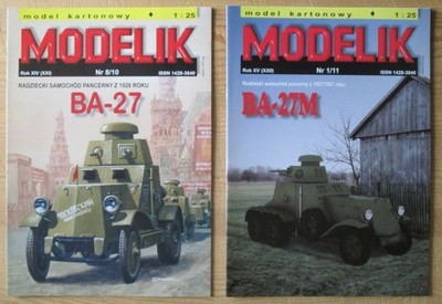 dwa sowieckie samochody pancerne: BA-27 i BA-27M