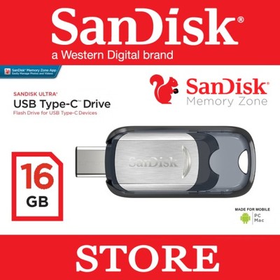 SANDISK ULTRA USB Type-C 16GB Flash Drive Pendrive