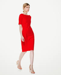 ZARA czerwona ołówkowa sukienka S 36 nowa