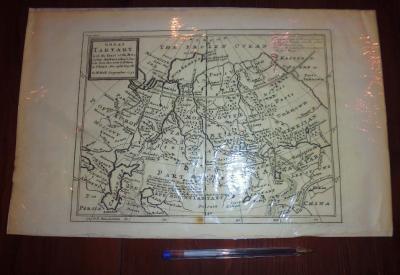 mapa GREAT TARTARY 1732 Rosja Kazachstan Syberia