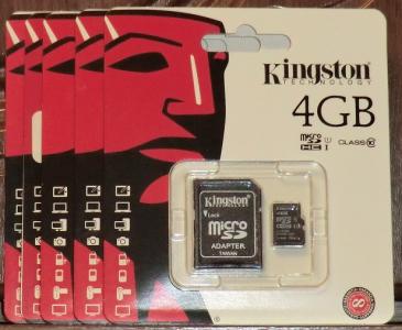 Karta pamięci microSD 4GB Kingston + adapter SD