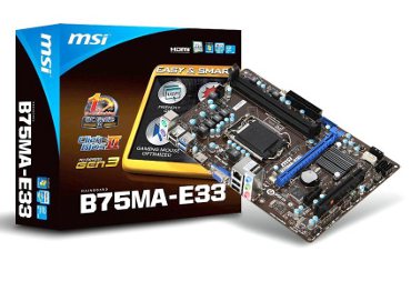 i5-3470 / 8GB 1600 / MSI B75MA-E33 USB3 PCI-E 3.0