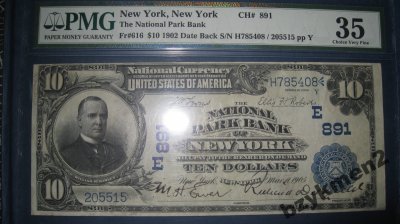 USA 10$ 1902 PMG 35 PRAWDZIWY RARYTAS