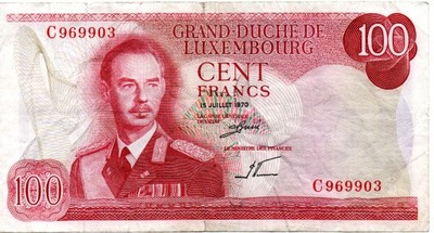 Luksemburg 100 Francs 1970 P-56a