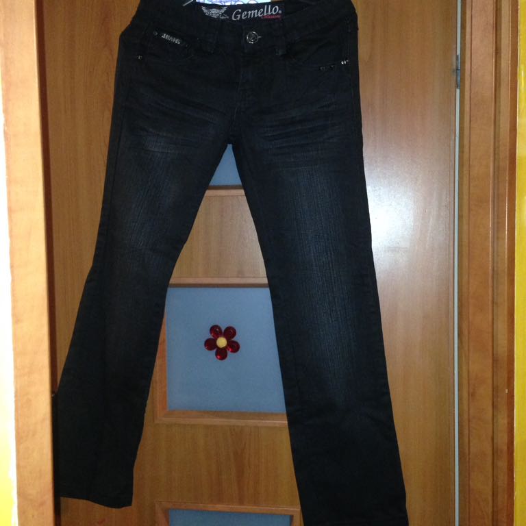 Spodnie jeansy czarne rozmiar 28